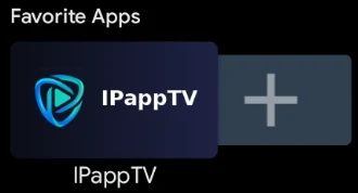 Kafelek IPappTV wśród ulubionych aplikacji na telewizorze